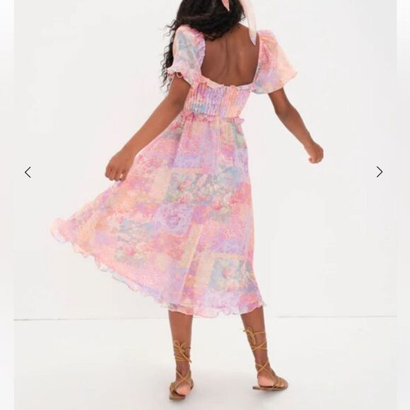 For love and lemons light multicolored dress with rods on the top part size XS - Picture 2 of 16